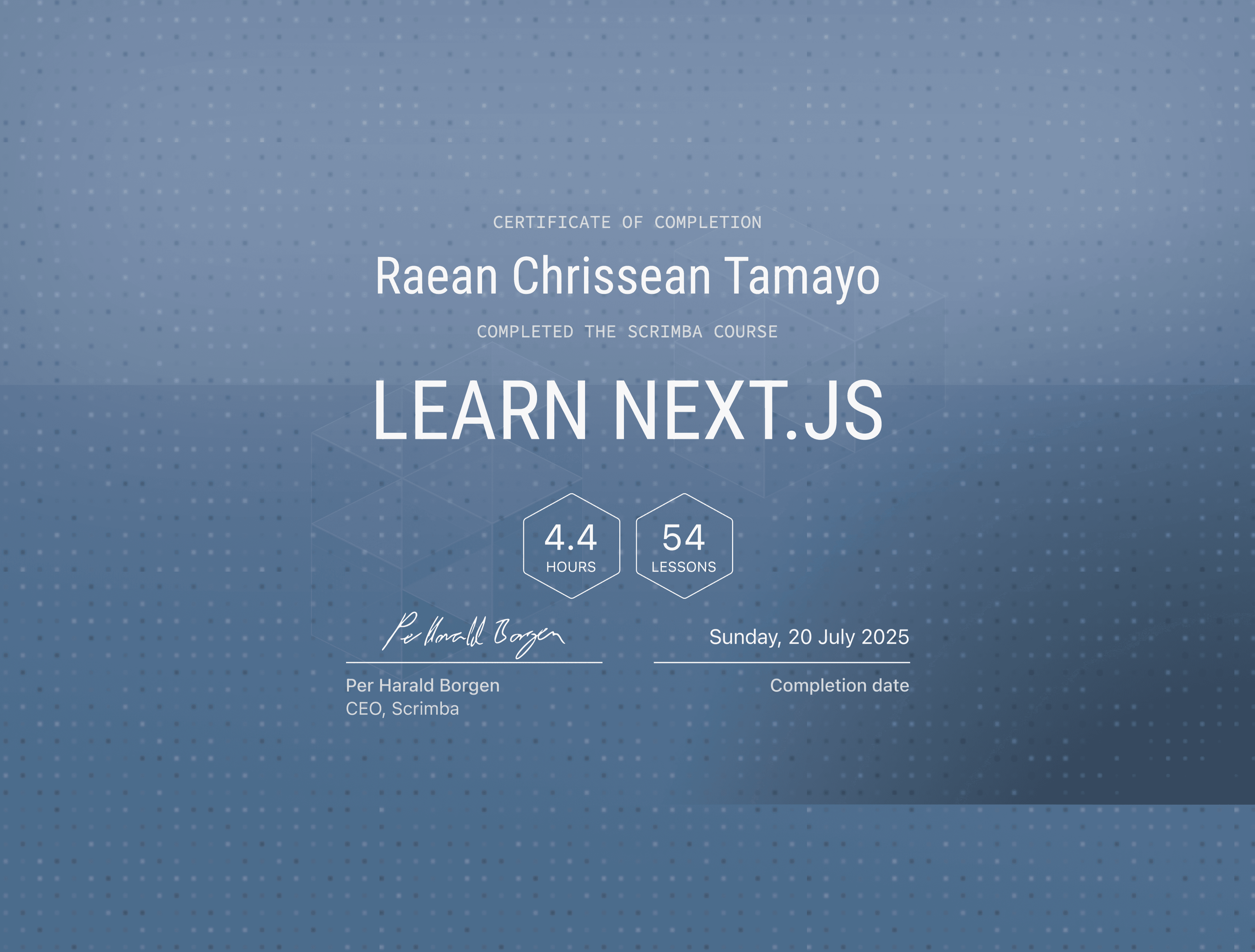 Scrimba Nextjs Certificate